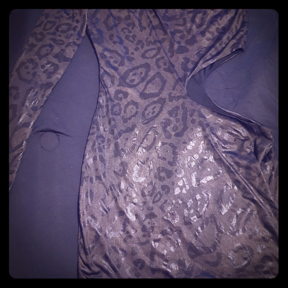 Dark Leopard Print Dress